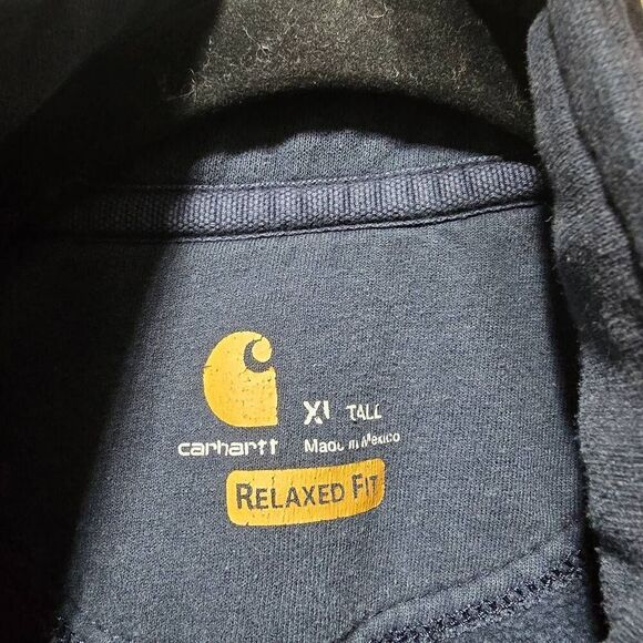 Carhartt Vintage Y2K Navy 1/4 Zip Sweatshirt Pullover - Picture 4 of 5